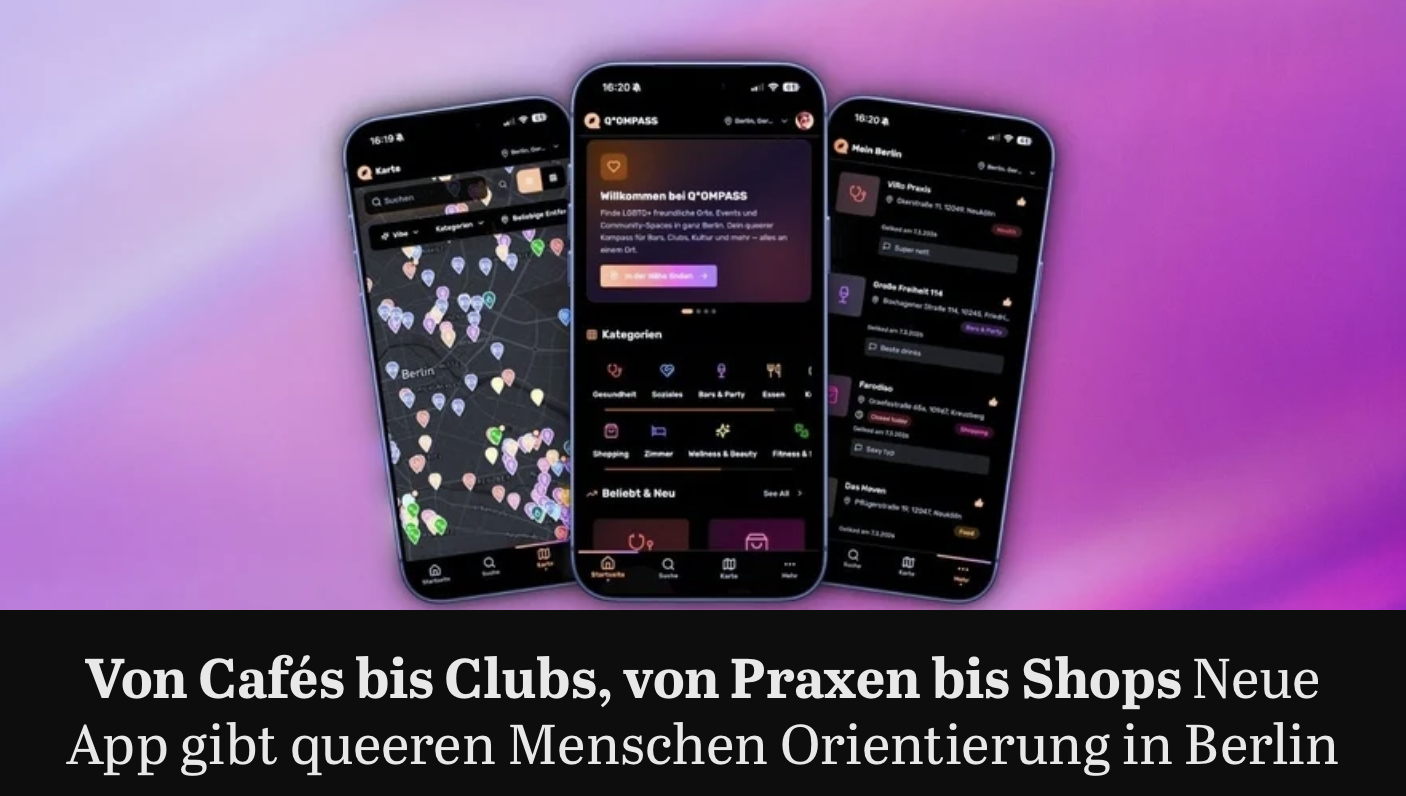 Queere App Berlin: Q*OMPASS im QueerSpiegel